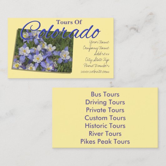 名刺 – コロラド州 (正面/裏面)