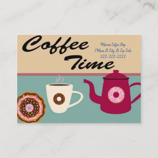 名刺、コーヒーショップ名刺 名刺 (裏面)