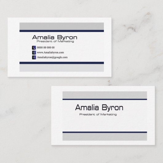 名刺。 コーリングカード (正面/裏面)