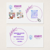 名刺：サイズプロファイルカード、3.5インチx 2.0インチ (正面&裏面)