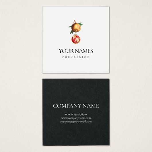 名刺：ザクロ (正面&裏面)