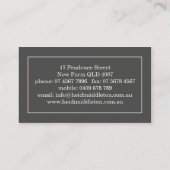 名刺>シェブロン[木炭: 黄色] 名刺 (裏面)