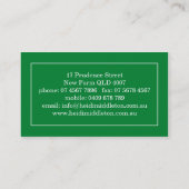 名刺>シェブロン[青: 緑] 名刺 (裏面)