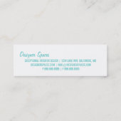 名刺|シェブロン|teal スキニー名刺 (裏面)