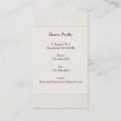 名刺::シャンデリア – Sharon Perillo 2 名刺 (裏面)