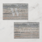 名刺 – シルバートラバーチン静脈モノグラム (正面/裏面)