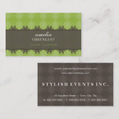 名刺: スタイリッシュ: パターン(の模様が)ある 12 名刺 (正面/裏面)