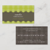 名刺： スタイリッシュ: パターン（の模様が）ある 7 名刺 (正面/裏面)