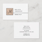 名刺(スタイルシンプル)。個人的なモノグラム。 名刺 (正面/裏面)