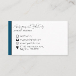 名刺 – ティール（緑がかった色）とグレー