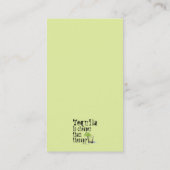 名刺 – テキーラはセラピーより安い (裏面)