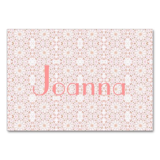 名刺 テーブルナンバー (正面)