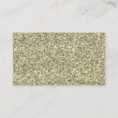 名刺::トレンディーシンプル金ゴールドグリッター効果 名刺 (裏面)