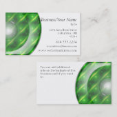 名刺:: ネオン緑のプラスチックディスク 名刺 (正面/裏面)