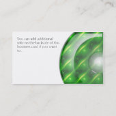 名刺:: ネオン緑のプラスチックディスク 名刺 (裏面)