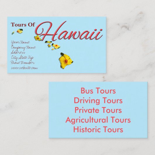 名刺 – ハワイ (正面/裏面)
