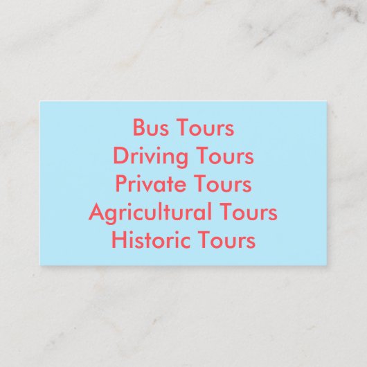 名刺 – ハワイ (裏面)