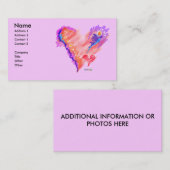 名刺-ハートのフェルト 名刺 (正面/裏面)