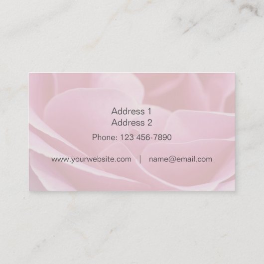 名刺 – バラ-01 (裏面)