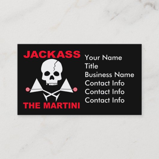 名刺 - バーテンダー JACKASS (正面)
