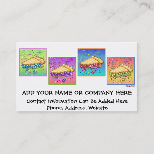 名刺-パイのポップアートの部分 名刺 (正面)