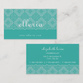 名刺：: パターン（の模様が）ある約4 名刺 (正面/裏面)