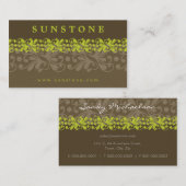 名刺：: パターン（の模様が）ある sunstone 1 名刺 (正面/裏面)