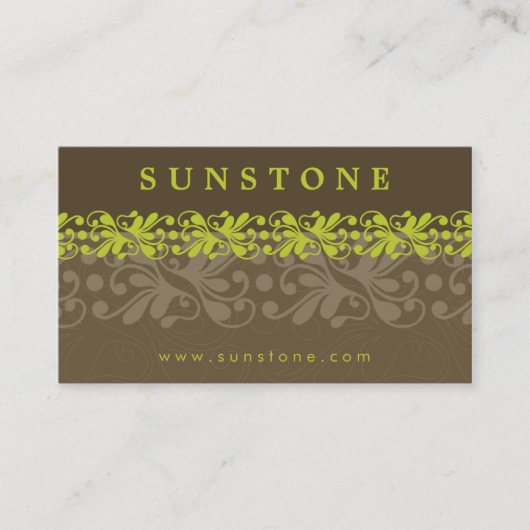 名刺：: パターン（の模様が）ある sunstone 1 名刺 (正面)