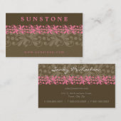 名刺：: パターン（の模様が）あるsunstone 2 名刺 (正面/裏面)