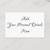 名刺 – パーソナライズされたフローラリース (裏面)