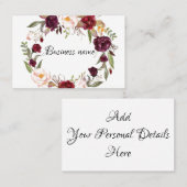 名刺 – パーソナライズされたフローラリース (正面/裏面)