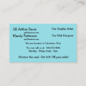 名刺:: ビーチの女の子 名刺 (裏面)