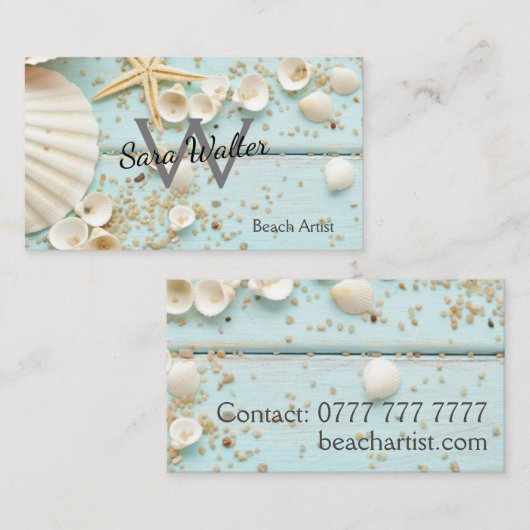 名刺 – ビーチ (正面/裏面)