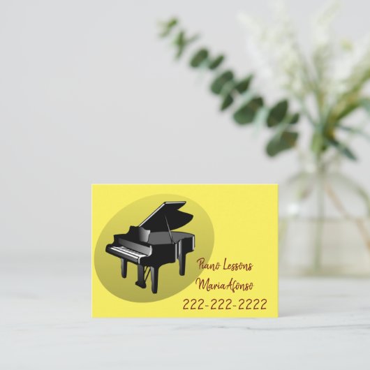 名刺、ピアノレッスン名刺 名刺 (スタンド正面)