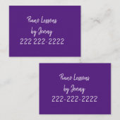 名刺、ピアノレッスン 名刺 (正面/裏面)