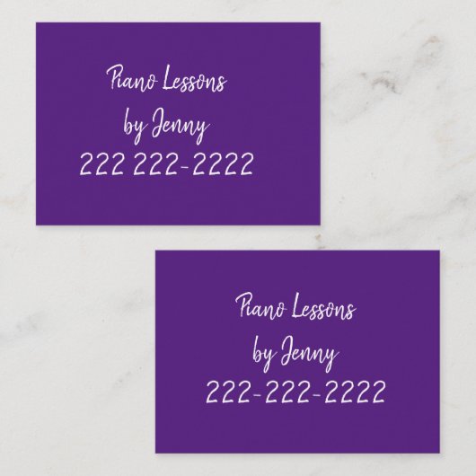 名刺、ピアノレッスン 名刺 (正面/裏面)
