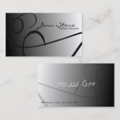名刺-ファッション・デザイナー-ファンシーな渦巻 名刺 (正面/裏面)