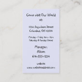 名刺:: ファンタジーのお洒落なトンボ 名刺 (裏面)