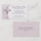 名刺:フローラハートクロス 名刺 (正面/裏面)