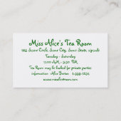 名刺，フローラ, "三兆"，写真。 名刺 (裏面)