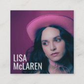 名刺 – プロフェッショナル写真とQRコード (正面)