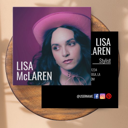 名刺 – プロフェッショナル写真とQRコード