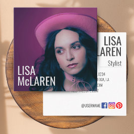 名刺 – プロフェッショナル写真とQRコード