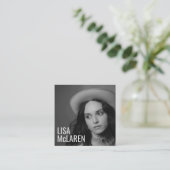 名刺 – プロフェッショナル写真とQRコード (スタンド正面)