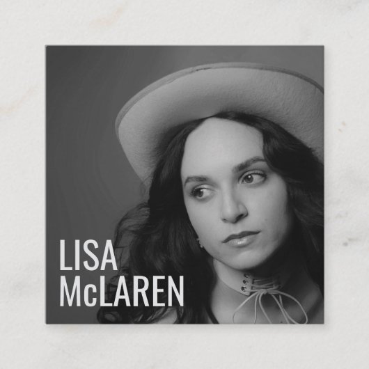 名刺 – プロフェッショナル写真とQRコード (正面)