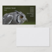 名刺-ベビーの灰色のフクロウ 名刺 (正面/裏面)