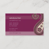 名刺：:ペイズリー3 名刺 (裏面)