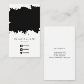 名刺-ペンキの（ばちゃばちゃ）跳ねるの黒 名刺 (正面/裏面)