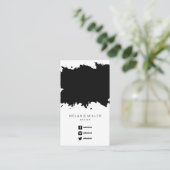 名刺-ペンキの（ばちゃばちゃ）跳ねるの黒 名刺 (スタンド正面)
