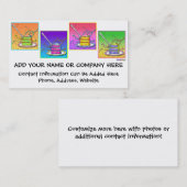 名刺-ポップアートのケーキ 名刺 (正面/裏面)